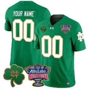 Notre Dame Fighting Irish Custom  Allstate Sugar Bowl Patch  Green