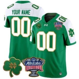 Notre Dame Fighting Irish Custom  Allstate Sugar Bowl Patch  Green Alternate