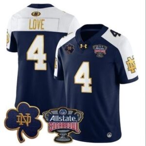 Notre Dame Fighting Irish Jeremiyah Love  #4 Allstate Sugar Bowl  Navy Alternate