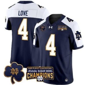 Notre Dame Fighting Irish Jeremiyah Love  #4 Allstate Sugar Bowl Champions  Navy