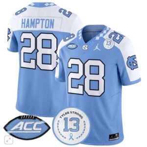 O. Hampton  #28 North Carolina Tar Heels Vapor Tylee Strong 13  Blue Alternate