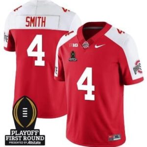 Ohio State Buckeyes Jeremiah Smith  #4 Playoff First Round Patch   Red