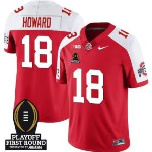 Ohio State Buckeyes Will Howard  #18 Playoff First Round Patch   Red