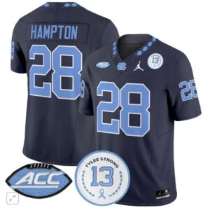 Omarion Hampton  #28 North Carolina Tar Heels Vapor ACC Tylee Strong 13   Navy