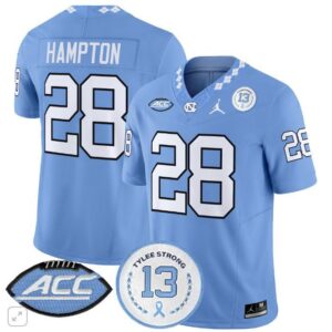 Omarion Hampton  #28 North Carolina Tar Heels Vapor Tylee Strong 13   Blue