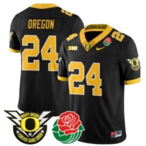 Oregon  #24 Oregon Ducks Mighty Rose Bowl Patch   Black