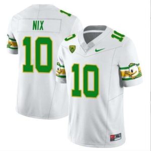Oregon Ducks Bo Nix  #10 Vapor Patch  All  White