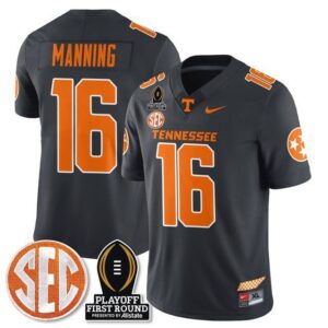 P. Manning  #16 Tennessee Volunteers  Playoff First Round   - Black