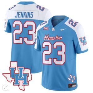 Parker Jenkins  #23 Houston Cougars Oilers Inspired Vapor   Blue Alternate