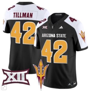 Pat Tillman  #42 Arizona State Sun Devils Home Patch Vapor   Black Alternate