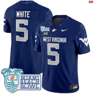 Pat White  #5 West Virginia Mountaineers 2025 Miami Beach Bowl Vapor  Navy