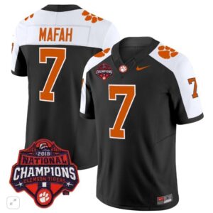 Phil Mafah  #7 Clemson Tigers National Champions Patch   Black Alternate
