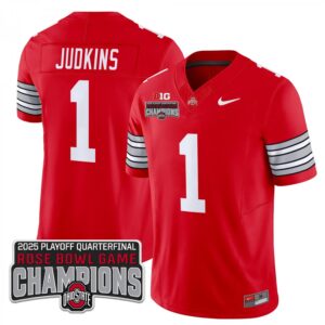 Quinshon Judkins  #1 Ohio State Buckeyes 2025 Rose Bowl Champions Patch   Red