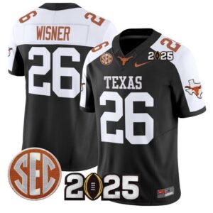 Quintrevion Wisner  #26 Texas Longhorns 2025 CFP Final Patch   Black Alternate