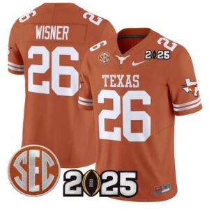 Quintrevion Wisner  #26 Texas Longhorns 2025 CFP Final Patch   Orange