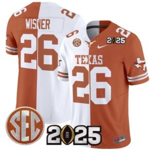 Quintrevion Wisner  #26 Texas Longhorns 2025 CFP Final Patch   Split
