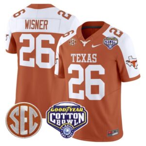 Quintrevion Wisner  #26 Texas Longhorns Cotton Bowl Patch   Orange Alternate