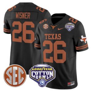 Quintrevion Wisner  #26 Texas Longhorns Cotton Bowl Patch College   Black