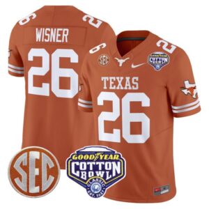Quintrevion Wisner  #26 Texas Longhorns Cotton Bowl Patch College   Orange
