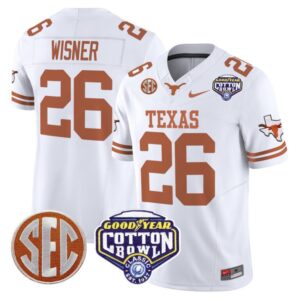 Quintrevion Wisner  #26 Texas Longhorns Cotton Bowl Patch College   White