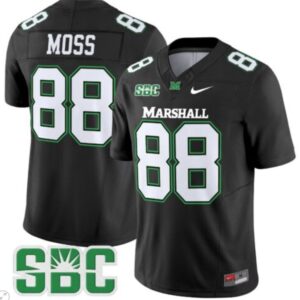 Randy Moss  #88 Marshall Thundering Herd Vapor Patch College   Black