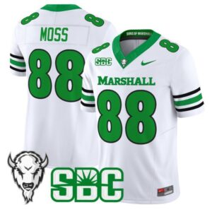 Randy Moss  #88 Marshall Thundering Herd Vapor Patch College   White