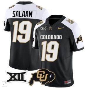 Rashaan Salaam  #19 Colorado Buffaloes Vapor Big 12 Patch   Black Alternate