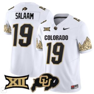 Rashaan Salaam  #19 Colorado Buffaloes Vapor Big 12 Patch   White