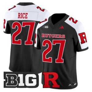 Ray Rice  #27 Rutgers Scarlet Knights Vapor Patch   Black Alternate