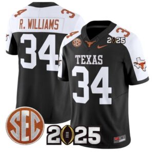 Ricky Williams  #34 Texas Longhorns 2025 CFP Final Patch   Black Alternate