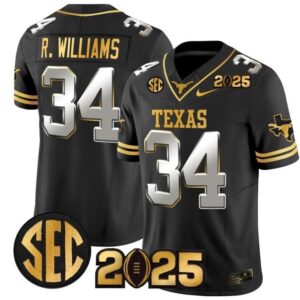 Ricky Williams  #34 Texas Longhorns 2025 CFP Final Patch   Black Limited