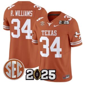 Ricky Williams  #34 Texas Longhorns 2025 CFP Final Patch   Orange