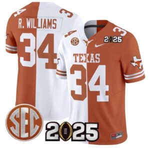 Ricky Williams  #34 Texas Longhorns 2025 CFP Final Patch   Split