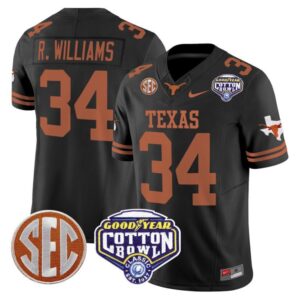 Ricky Williams  #34 Texas Longhorns Cotton Bowl Patch College   Black