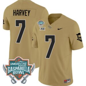 RJ Harvey  #7 UCF Knights Gasparilla Bowl Vapor Patch   Gold