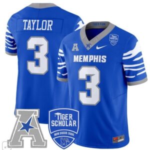 Roc Taylor  #3 Memphis Tigers Vapor Patch College  All  Royal Blue