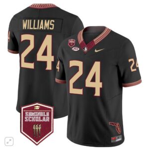 Roydell Williams  #24 Florida State Seminoles Scholar Patch Vapor   Black