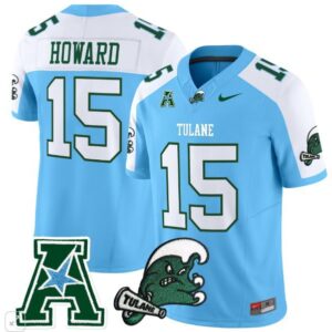 Sam Howard  #15 Tulane Green Wave Home Vapor Patch   Blue Alternate