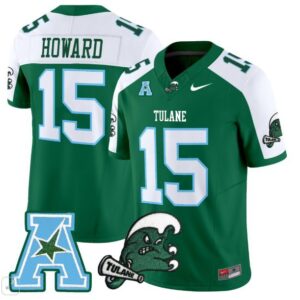 Sam Howard  #15 Tulane Green Wave Home Vapor Patch   Green Alternate