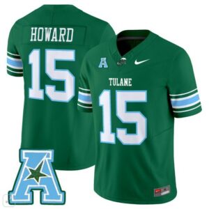 Sam Howard  #15 Tulane Green Wave Home Vapor Patch College   Green