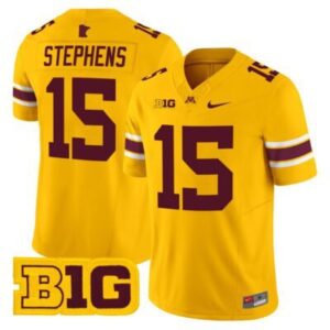 Sandy Stephens  #15 Minnesota Golden Gophers Vapor B1G Patch   Gold
