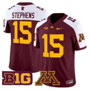 Sandy Stephens  #15 Minnesota Golden Gophers Vapor B1G Patch   Maroon Alter