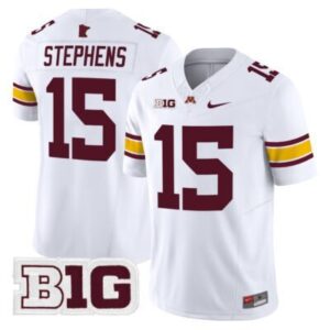Sandy Stephens  #15 Minnesota Golden Gophers Vapor B1G Patch   White