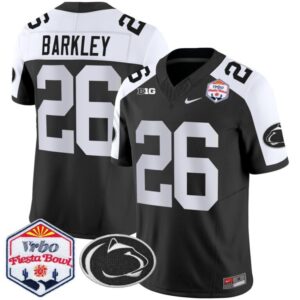 Saquon Barkley  #26 Penn State Nittany Lions Fiesta Bowl Patch   Black Alter