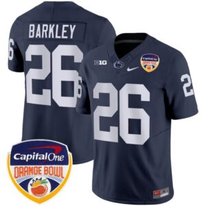 Saquon Barkley  #26 Penn State Nittany Lions Orange Bowl Patch   Navy