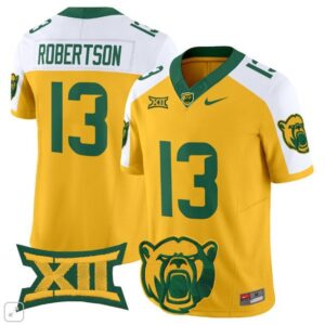 Sawyer Robertson  #13 Baylor Bears Vapor Patch College   Gold Alternate