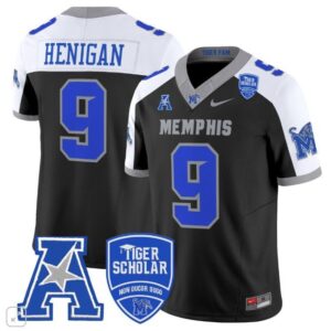 Seth Henigan  #9 Memphis Tigers Vapor Patch College  All  Black Alternate