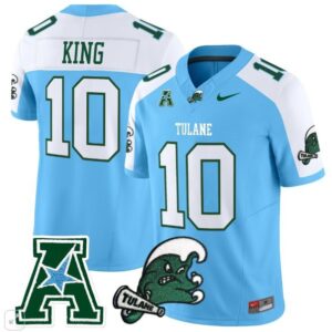 Shaun King  #10 Tulane Green Wave Home Vapor Patch   Blue Alternate