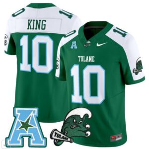Shaun King  #10 Tulane Green Wave Home Vapor Patch   Green Alternate