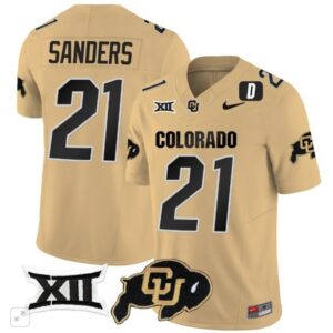 Shedeur Sanders  #21 Colorado Buffaloes Vapor Big 12 Patch   Gold